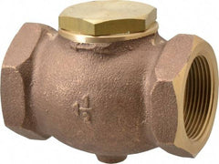 Conrader - 1-1/2" Bronze Check Valve - Inline, FNPT x FNPT - Americas Industrial Supply