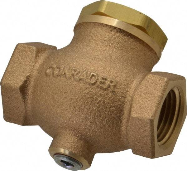 Conrader - 1/2" Bronze Check Valve - Inline, FNPT x FNPT - Americas Industrial Supply
