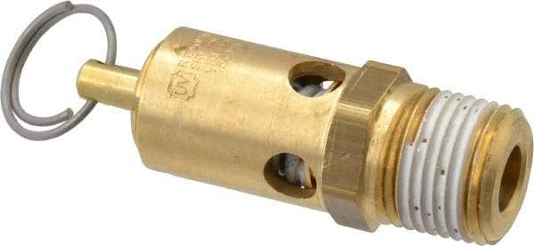 Conrader - 1/2" Inlet, ASME Safety Relief Valve - 150 Max psi, Brass, 274 Cubic' per Min - Americas Industrial Supply