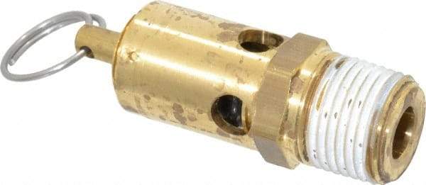 Conrader - 1/2" Inlet, ASME Safety Relief Valve - 200 Max psi, Brass, 358 Cubic' per Min - Americas Industrial Supply