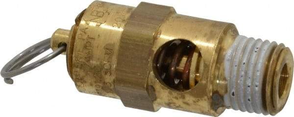 Conrader - 1/4" Inlet, ASME Safety Relief Valve - 200 Max psi, Brass, 178 Cubic' per Min - Americas Industrial Supply