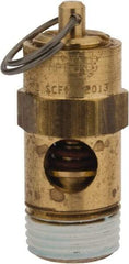 Conrader - 3/8" Inlet, ASME Safety Relief Valve - 200 Max psi, Brass, 178 Cubic' per Min - Americas Industrial Supply