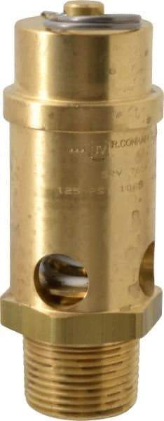 Conrader - 1" Inlet, ASME Safety Relief Valve - 125 Max psi, Brass, 1,053 Cubic' per Min - Americas Industrial Supply
