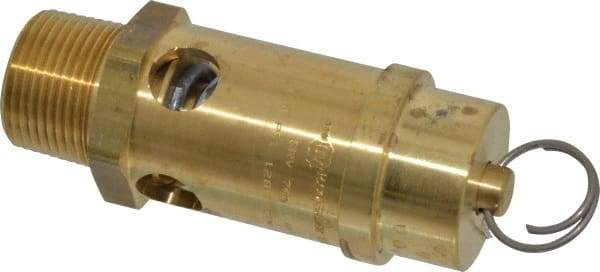 Conrader - 1" Inlet, ASME Safety Relief Valve - 150 Max psi, Brass, 1,244 Cubic' per Min - Americas Industrial Supply