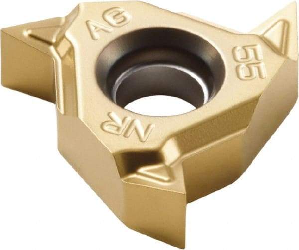 Seco - 16NR Internal Right Hand 14-8 Partial Profile 55° Laydown Threading Insert - Grade CP500, TiAlN/TiN Coated Carbide, 9.53mm Inscribed Circle - Americas Industrial Supply
