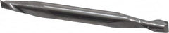 SGS - 5/32", 5/16" LOC, 3/16" Shank Diam, 2" OAL, 2 Flute, Solid Carbide Square End Mill - Double End, Uncoated, Spiral Flute, 30° Helix, Centercutting, Right Hand Cut, Right Hand Flute, Series 15 - Americas Industrial Supply
