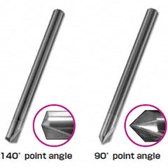 Tungaloy - 3mm Body Diam, 140°, 38.1mm OAL, Solid Carbide Spotting Drill - Americas Industrial Supply