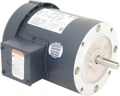 Leeson - 2 Max hp, 3,600 Max RPM, Premium Efficient Electric AC DC Motor - 230/460 V Input, Three Phase, 56C Frame, 5/8" Shaft Diam, C-Face Mount, TEFC Enclosure - Americas Industrial Supply