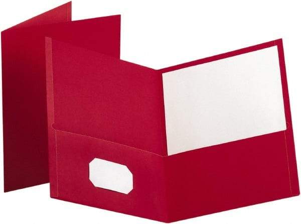 OXFORD - 8-1/2" Long x 11" Wide Pocket - Red - Americas Industrial Supply