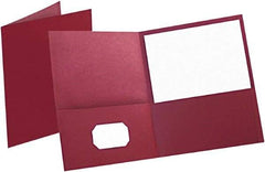 OXFORD - 8-1/2" Long x 11" Wide Pocket - Burgundy - Americas Industrial Supply