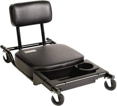 ShopSol - 300 Lb Capacity, 4 Wheel Creeper Seat - Steel/Vinyl, 32" Long x 18" Overall Height x 16" Wide - Americas Industrial Supply
