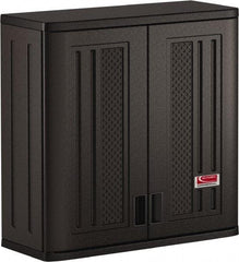 Suncast - 1 Shelf Locking Storage Cabinet - Polypropylene, 30" Wide x 12" Deep x 30-1/4" High, Gray - Americas Industrial Supply