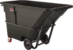 Suncast - 2,300 Lb Load Capacity, 43 Bushels, 2 Cu Yd, Polyethylene Tilt Truck - 47.4" Wide x 86" Long x 51-1/4" High, Matte Gray - Americas Industrial Supply