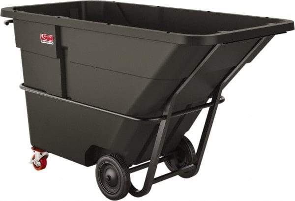 Suncast - 1,300 Lb Load Capacity, 33 Bushels, 1-1/2 Cu Yd, Polyethylene Tilt Truck - 41.28" Wide x 85.87" Long x 47.89" High, Matte Gray - Americas Industrial Supply