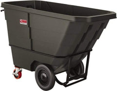 Suncast - 2,200 Lb Load Capacity, 22 Bushels, 1 Cu Yd, Polyethylene Tilt Truck - 33.87" Wide x 70" Long x 45.16" High, Matte Gray - Americas Industrial Supply