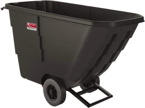 Suncast - 750 Lb Load Capacity, 16 Bushels, 0.75 Cu Yd, Polyethylene Tilt Truck - 31" Wide x 69.3" Long x 41" High, Matte Gray - Americas Industrial Supply