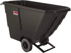 Suncast - 750 Lb Load Capacity, 16 Bushels, 0.75 Cu Yd, Polyethylene Tilt Truck - 31" Wide x 69.3" Long x 41" High, Matte Gray - Americas Industrial Supply