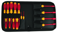Insulated Slotted 2.0 - 8.0mm Phillips #1 - 3 Inch Nut Drivers 1/4" - 1/2". 15 Piece in Carry Case - Americas Industrial Supply