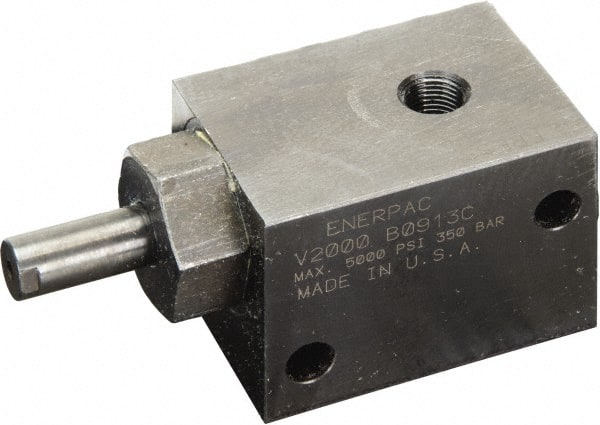 Enerpac - Hydraulic Control Valves; Type: Sequence Valve ; GPM: 1.08 ; Length (Decimal Inch): 3.100 ; Width (Decimal Inch): 1.5000 ; Material: Steel ; Height (Inch): 1.38 - Exact Industrial Supply