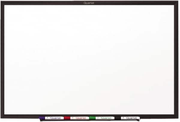 Quartet - 36" High x 48" Wide Dry Erase - Melamine, Includes Dry-Erase Marker & Mounting Hardware - Americas Industrial Supply