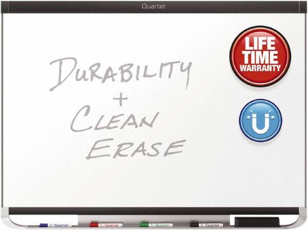 Quartet - 48" High x 96" Wide Magnetic Dry Erase Board - Melamine, Includes Chisel-Tip Dry-Erase Markers, Two Magnets, Accessory Tray & Mounting Kit - Americas Industrial Supply