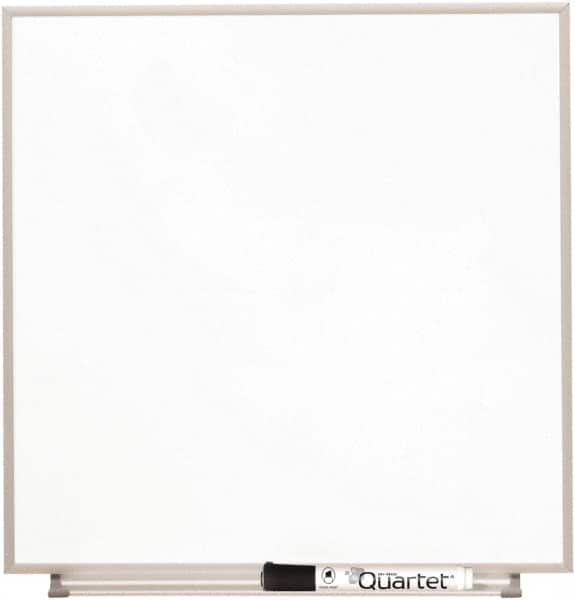 Quartet - 23" High x 23" Wide Magnetic Dry Erase Board - Glass, Includes Accessory Tray, Rail & Mounting Kit & Dry Erase Markers - Americas Industrial Supply