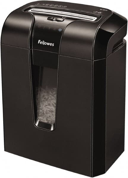 FELLOWES - 5/32" x 2" Strip, 10 Sheet Cross Cut Personal Shredder - 10-7/8" Long x 15-13/16" Wide x 18-1/8" High, Level 3 Security, 5 Gal Wastebasket - Americas Industrial Supply