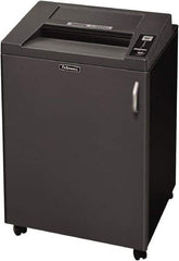 FELLOWES - 5/32 x 1-9/16" Strip, 24 Sheet Cross Cut Commercial Shredder - 23-1/4" Long x 25-3/16" Wide x 38-3/16" High, Level 4 Security, 4 Gal Wastebasket - Americas Industrial Supply