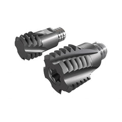 Iscar - MT-UN-MM Grade IC908 Carbide Thread Milling Tip Insert - TiAlN Finish, 4 Flutes, 15mm Cutting Diam, 12.7mm Depth of Cut, 19mm Extension - Americas Industrial Supply