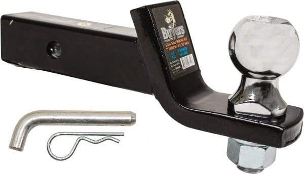 Buyers Products - 2" Ball Diam, 5-3/4" Shank Length, Hitch Ball - 2" Shank Diam, 5,000 Lb Capacity, Black Powder-Coated - Americas Industrial Supply