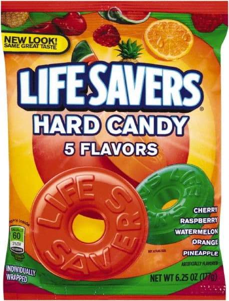 LifeSavers - Candy - Original Five Flavors Hard Candy, Individually Wrapped, 6.25oz Bag - Americas Industrial Supply