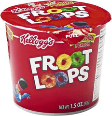 Kellogg's - Cereal - Froot Loops Breakfast Cereal, Single-Serve 1.5oz Cup, 6/Box - Americas Industrial Supply