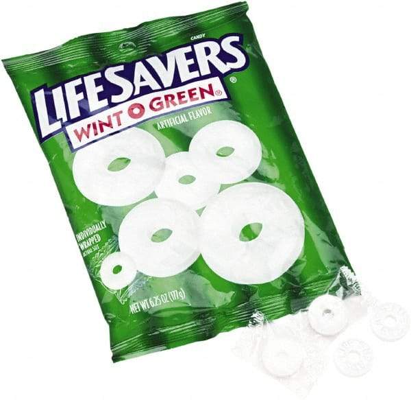 LifeSavers - Candy - Hard Candy, Wint-O-Green, Individually Wrapped, 6.25oz Bag - Americas Industrial Supply