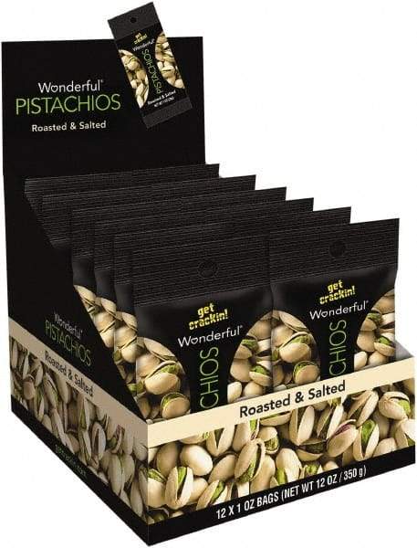 Paramount Farms - Nuts - Wonderful Pistachios, Roasted & Salted, 1 oz Pack, 12/Box - Americas Industrial Supply