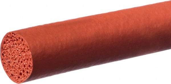 Value Collection - 100' Long, Silicone Foam Cord - 1/2" Diam, Red - Americas Industrial Supply