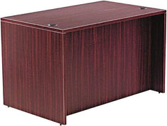 ALERA - Woodgrain Laminate Straight Front Desk - 47-1/4" Wide x 29-1/2" Deep x 29-5/8" High, Mahogany - Americas Industrial Supply