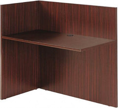 ALERA - Woodgrain Laminate Reception Desk - 44" Wide x 23-5/8" Deep x 41-1/2" High, Mahogany - Americas Industrial Supply