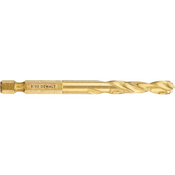 DeWALT - 9/32" High Speed Steel, 135° Point, Straight Shank Maintenance Drill Bit - Americas Industrial Supply