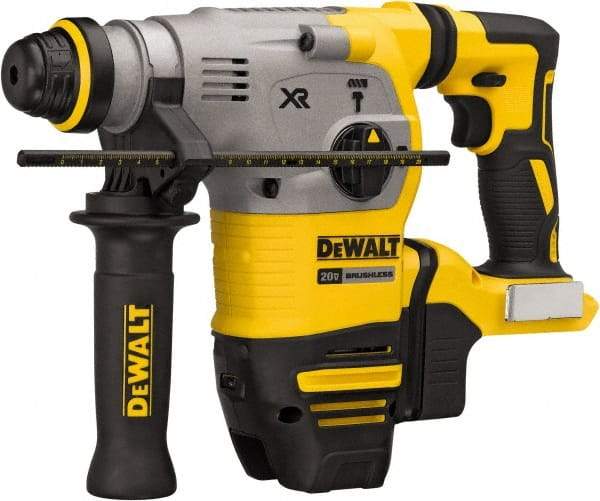 DeWALT - 20 Volt 1-1/8" SDS Plus Chuck Cordless Rotary Hammer - 0 to 4,480 BPM, 0 to 1,500 RPM, Reversible - Americas Industrial Supply