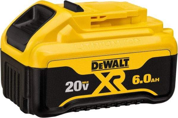 DeWALT - 20 Volt Lithium-Ion Power Tool Battery - 6 Ahr Capacity, 1 hr Charge Time, Series 20V Max - Americas Industrial Supply