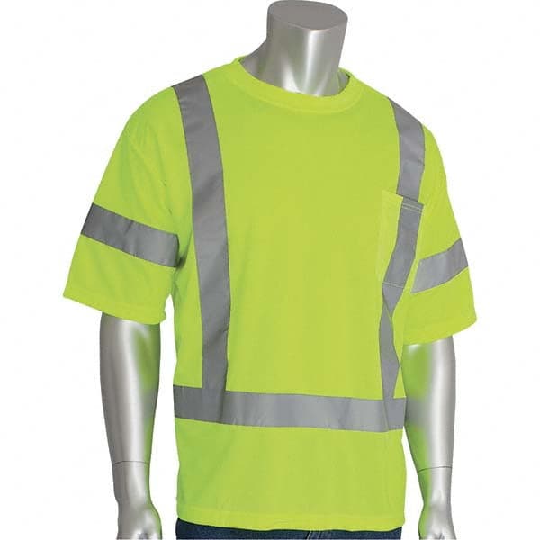 PIP - Size XL Hi-Vis Yellow High Visibility Short Sleeve T-Shirt - Americas Industrial Supply