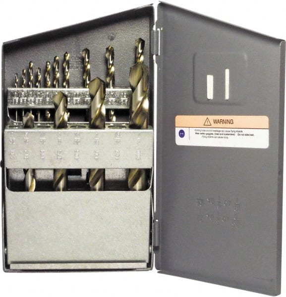 Triumph Twist Drill - 1/16 to 1/2", 118° Point, Bright Finish, High Speed Steel Jobber Length Drill Bit Set - Americas Industrial Supply