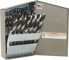 Triumph Twist Drill - 1/16 to 1/2", 135° Point, Bronze/Black Oxide Finish, High Speed Steel Jobber Length Drill Bit Set - Americas Industrial Supply