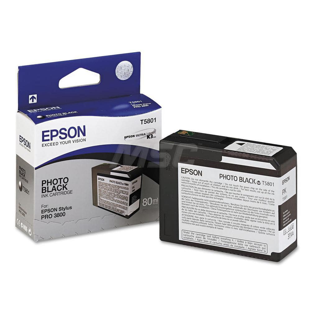 Epson - Office Machine Supplies & Accessories; Office Machine/Equipment Accessory Type: Ink Cartridge ; For Use With: Epson Stylus Pro 3880 Graphic Arts Edition; Epson Stylus Pro 3800 Portrait Edition; Epson Stylus Pro 3880 Signature Worthy Edition Print - Exact Industrial Supply