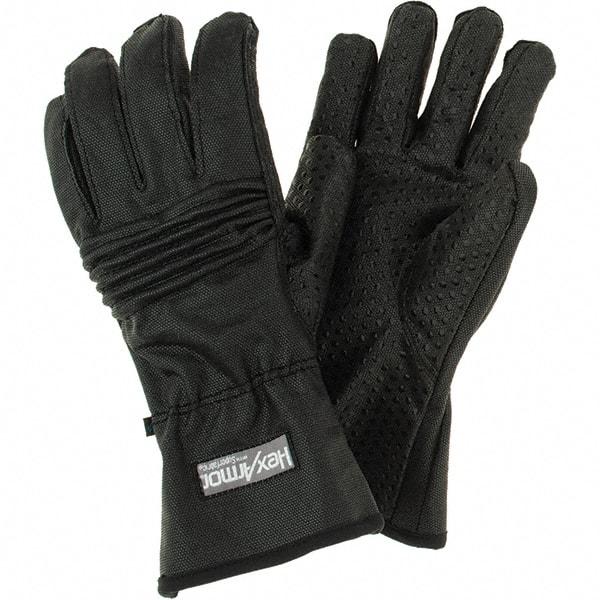 HexArmor - Size XL (10), ANSI Cut Lvl A9, Puncture Lvl 3, Abrasion Lvl 5, Silicone Rubber Coated Cut & Puncture Resistant Gloves - 11" Long, Fully Coated Coated, SuperFabric Lining, Black, Paired - Americas Industrial Supply