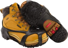 Duenorth - Size 7.5-10, (Women's Size 6.5-9) Strap-On Cleat - Tungsten Carbide Spike Traction, Black - Americas Industrial Supply