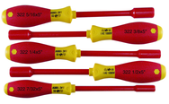 Insulated Nut Driver Inch Set Includes: 7/32" - 1/2". 5 Pieces - Americas Industrial Supply
