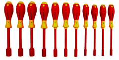 Insulated Nut Driver Inch Set Includes: 5/32" - 5/8". 11 Pieces - Americas Industrial Supply
