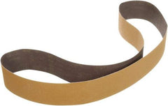 3M - 1-1/2" Wide x 3-9/64" OAL, 50 Grit, Ceramic Abrasive Belt - Ceramic, Coated, YF Weighted Cloth Backing, Series 967F - Americas Industrial Supply