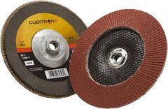 3M - 60 Grit, 7" Disc Diam, 5/8-11 Center Hole, Type 29 Ceramic Flap Disc - 8,500 Max RPM, Polyester Backing, Arbor Attaching System, Coated - Americas Industrial Supply